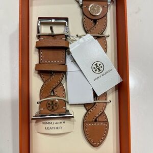 Tory Burch Tan Leather Apple Watch Band 38mm/40mm